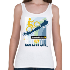 PRINTFASHION Balaton körbetekerés - Női atléta - Fehér