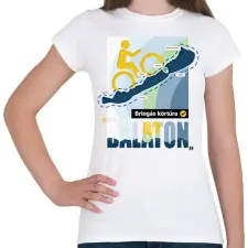 PRINTFASHION Balaton körbetekerés - Női póló - Fehér női póló