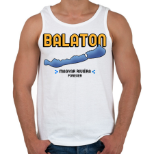 PRINTFASHION BALATON magyar riviéra - Férfi atléta - Fehér atléta, trikó