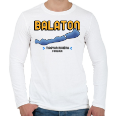 PRINTFASHION BALATON magyar riviéra - Férfi hosszú ujjú póló - Fehér