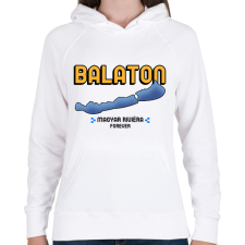 PRINTFASHION BALATON magyar riviéra - Női kapucnis pulóver - Fehér női pulóver, kardigán