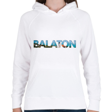 PRINTFASHION Balaton - Női kapucnis pulóver - Fehér