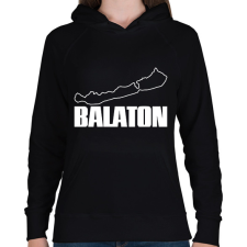 PRINTFASHION balaton - Női kapucnis pulóver - Fekete női pulóver, kardigán