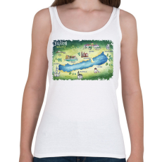 PRINTFASHION Balaton térkép - Női atléta - Fehér