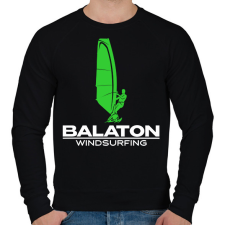 PRINTFASHION Balaton windsurfing - Férfi pulóver - Fekete férfi pulóver, kardigán