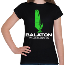 PRINTFASHION Balaton windsurfing - Női póló - Fekete női póló