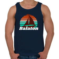 PRINTFASHION Balatoni vitorlás - Férfi atléta - Sötétkék atléta, trikó