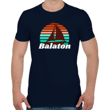 PRINTFASHION Balatoni vitorlás - Férfi póló - Sötétkék férfi póló