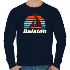 PRINTFASHION Balatoni vitorlás - Férfi pulóver - Sötétkék