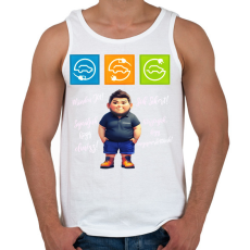PRINTFASHION Balazs - Férfi atléta - Fehér