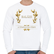 PRINTFASHION Balázs - Férfi pulóver - Fehér férfi pulóver, kardigán