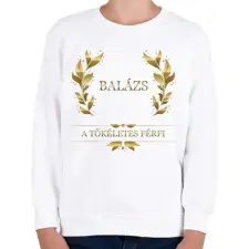 PRINTFASHION Balázs - Gyerek pulóver - Fehér gyerek pulóver, kardigán