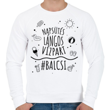 PRINTFASHION #Balcsi - Férfi pulóver - Fehér férfi pulóver, kardigán