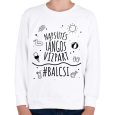 PRINTFASHION #Balcsi - Gyerek pulóver - Fehér