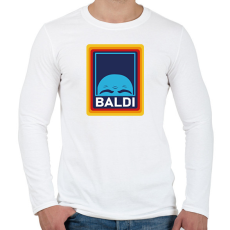 PRINTFASHION Baldi - Márkaparódia - Férfi hosszú ujjú póló - Fehér