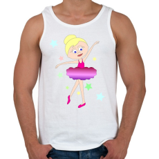 PRINTFASHION Balerina - Férfi atléta - Fehér