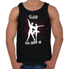 PRINTFASHION Balett - Egy életen át - Férfi atléta - Fekete atléta, trikó