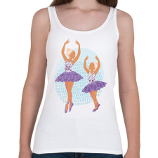 PRINTFASHION Balett - Női atléta - Fehér női trikó