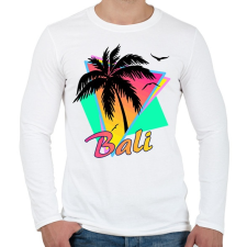 PRINTFASHION Bali - Férfi hosszú ujjú póló - Fehér férfi póló