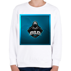 PRINTFASHION Bálint és Dávid Gaming Logo - Gyerek pulóver - Fehér