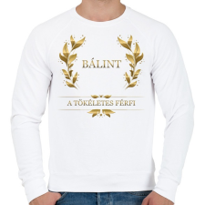 PRINTFASHION Bálint - Férfi pulóver - Fehér férfi pulóver, kardigán