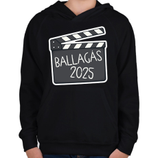 PRINTFASHION Ballagás 2025 - Gyerek kapucnis pulóver - Fekete