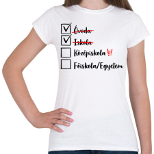 PRINTFASHION Ballagás Iskola fekete - Női póló - Fehér női póló