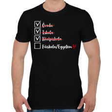 PRINTFASHION Ballagás középiskola fehér - Férfi póló - Fekete