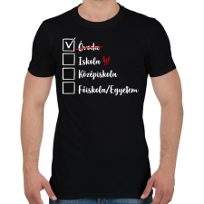 PRINTFASHION Ballagás óvoda fehér - Férfi póló - Fekete férfi póló