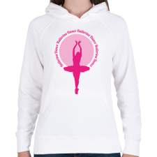 PRINTFASHION Ballerina Dance - Női kapucnis pulóver - Fehér női pulóver, kardigán