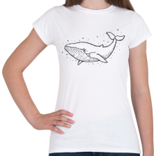 PRINTFASHION bálna - Női póló - Fehér női póló