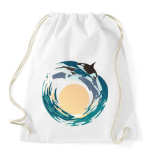 PRINTFASHION Bálnák - Sportzsák, Tornazsák - Fehér tornazsák