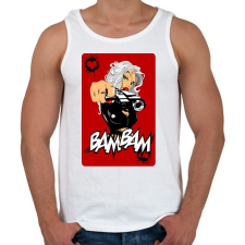 PRINTFASHION Bam Bam - Férfi atléta - Fehér atléta, trikó