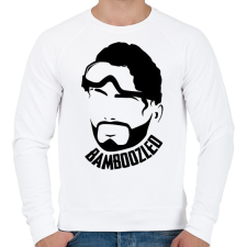 PRINTFASHION Bamboozled Apex - Férfi pulóver - Fehér férfi pulóver, kardigán