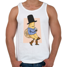 PRINTFASHION Banán bandita - Férfi atléta - Fehér atléta, trikó