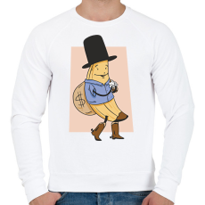PRINTFASHION Banán bandita - Férfi pulóver - Fehér