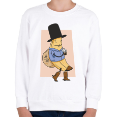 PRINTFASHION Banán bandita - Gyerek pulóver - Fehér