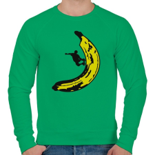 PRINTFASHION Banán deszkás - Férfi pulóver - Zöld férfi pulóver, kardigán