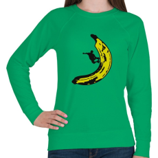 PRINTFASHION Banán deszkás - Női pulóver - Zöld