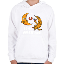 PRINTFASHION Banán és hold szerelem - Gyerek kapucnis pulóver - Fehér gyerek pulóver, kardigán