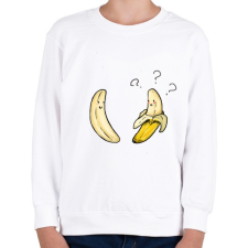 PRINTFASHION Banán love - Gyerek pulóver - Fehér gyerek pulóver, kardigán