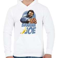 PRINTFASHION banana joe - Férfi kapucnis pulóver - Fehér férfi pulóver, kardigán
