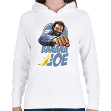 PRINTFASHION banana joe - Női kapucnis pulóver - Fehér női pulóver, kardigán