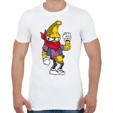 PRINTFASHION Banana Johnny - Férfi póló - Fehér férfi póló