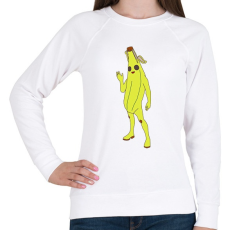 PRINTFASHION Banana Skin Fortnite - Női pulóver - Fehér