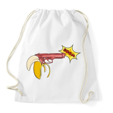PRINTFASHION Banánfegyver - Sportzsák, Tornazsák - Fehér tornazsák
