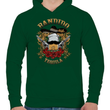 PRINTFASHION Bandita - Férfi kapucnis pulóver - Sötétzöld férfi pulóver, kardigán