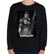 PRINTFASHION Bangalore BW - Apex Legends - Gyerek pulóver - Fekete