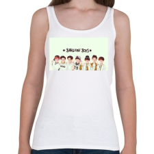 PRINTFASHION Bangtan Boys - Női atléta - Fehér női trikó
