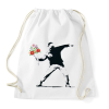 PRINTFASHION Banksy - Kalocsai csokor - Sportzsák, Tornazsák - Fehér